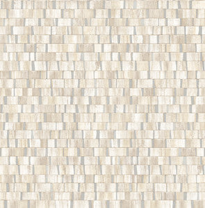 Dobby Cream Geometric Wallpaper by A-Street Prints
