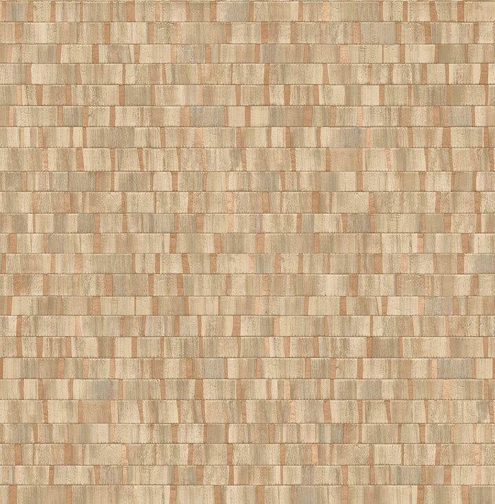 Dobby Copper Geometric Wallpaper by A-Street Prints Alchemy Covers about 56.4 square feet 20.5-in by 33-ft long roll Unpasted 20.9 - Fabric Carolina -