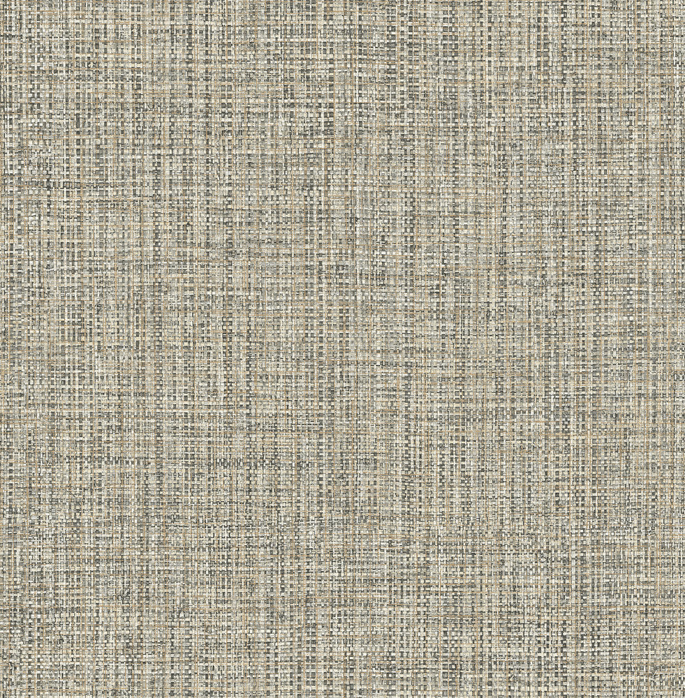 Rattan Coffee Woven Wallpaper by A-Street Prints Alchemy Covers about 56.4 square feet 20.5-in by 33-ft long roll Unpasted 20.9 - Fabric Carolina -