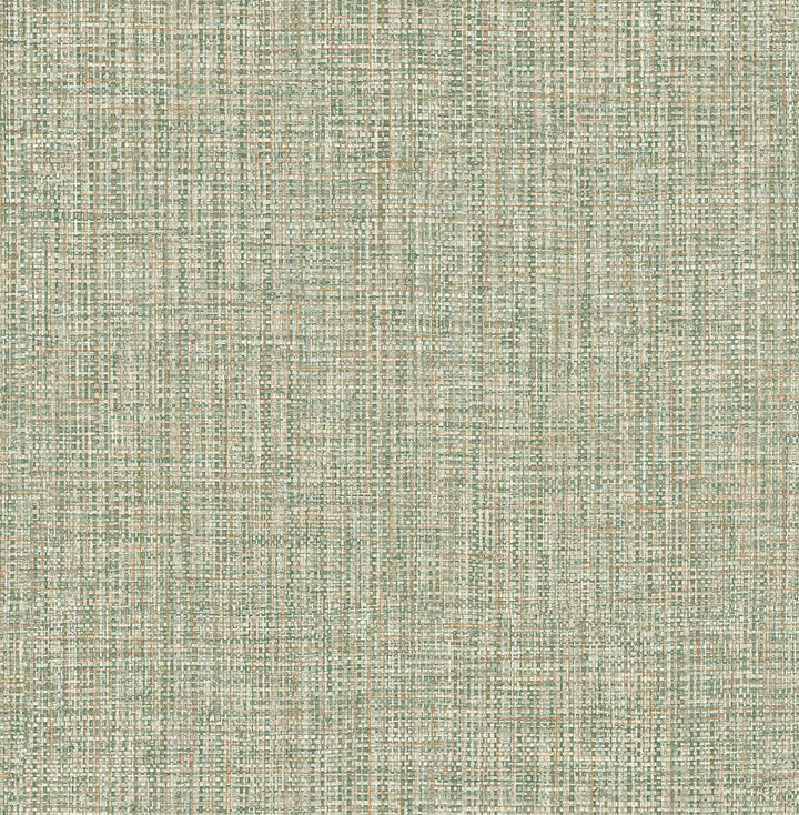 Rattan Green Woven Wallpaper by A-Street Prints Alchemy Covers about 56.4 square feet 20.5-in by 33-ft long roll Unpasted 20.9 - Fabric Carolina -