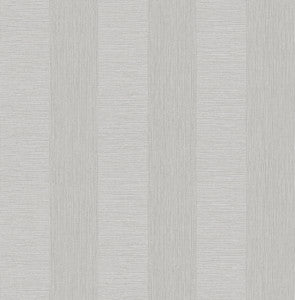 Intrepid Light Grey Faux Grasscloth Stripe Wallpaper by A-Street Prints