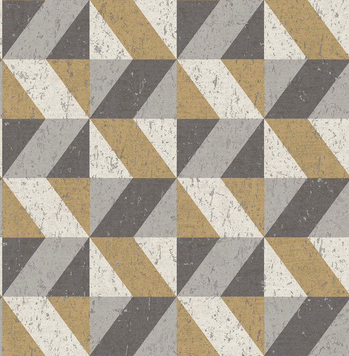 Cerium Metallic Concrete Geometric Wallpaper by A-Street Prints Alchemy Covers about 56.4 square feet 20.5-in by 33-ft long roll Unpasted 20.9 - Fabric Carolina -