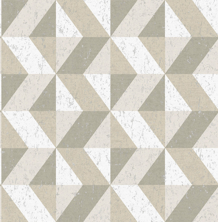 Cerium Neutral Concrete Geometric Wallpaper by A-Street Prints Alchemy Covers about 56.4 square feet 20.5-in by 33-ft long roll Unpasted 20.9 - Fabric Carolina -
