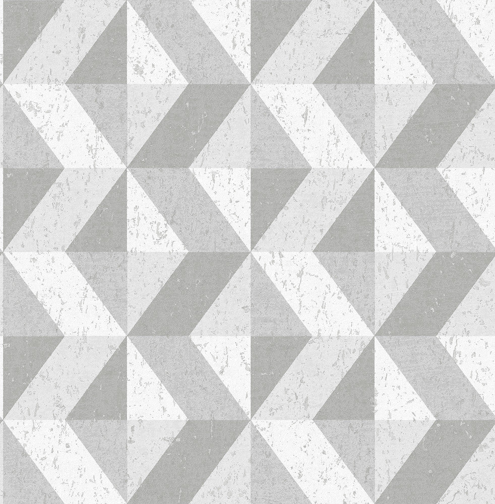 Cerium Grey Concrete Geometric Wallpaper by A-Street Prints Alchemy Covers about 56.4 square feet 20.5-in by 33-ft long roll Unpasted 20.9 - Fabric Carolina -