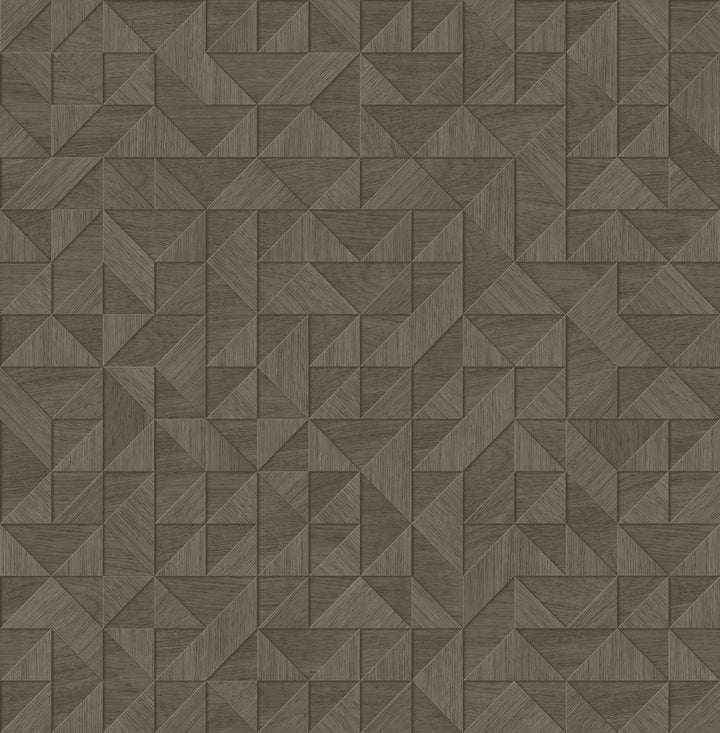 Gallerie Taupe Geometric Wood Wallpaper by A-Street Prints Alchemy Covers about 56.4 square feet 20.5-in by 33-ft long roll Unpasted 10.4 - Fabric Carolina -
