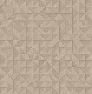 Gallerie Beige Geometric Wood Wallpaper by A-Street Prints