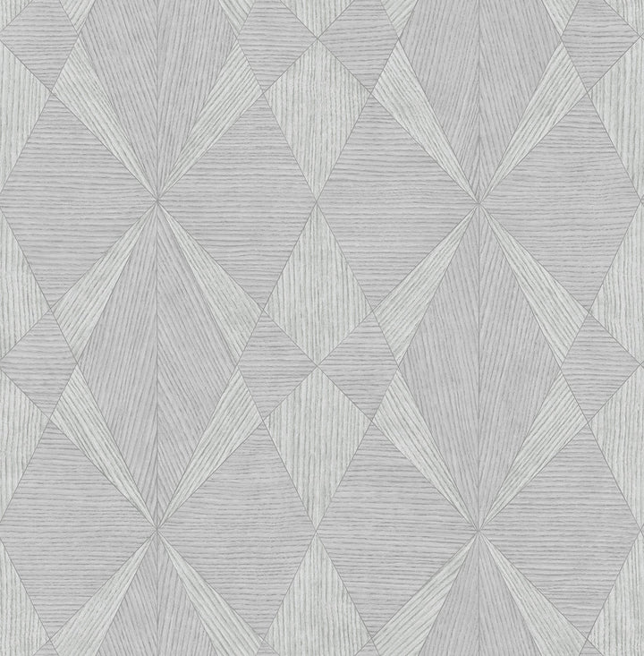 Intrinsic Silver Geometric Wood Wallpaper by A-Street Prints Alchemy Covers about 56.4 square feet 20.5-in by 33-ft long roll Unpasted 20.9 - Fabric Carolina -