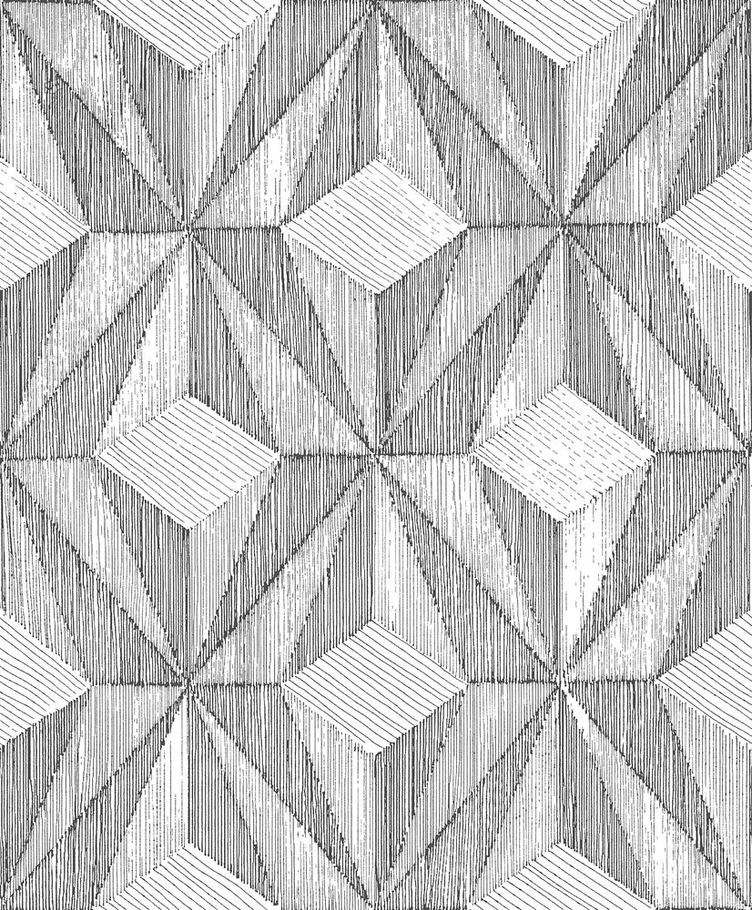 Paragon Black Geometric Wallpaper by A-Street Prints Alchemy Covers about 57.8 square feet 21-in by 33-ft long roll Unpasted 25.2 - Fabric Carolina -