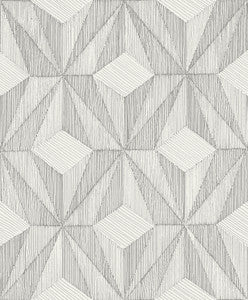 Paragon Silver Geometric Wallpaper by A-Street Prints