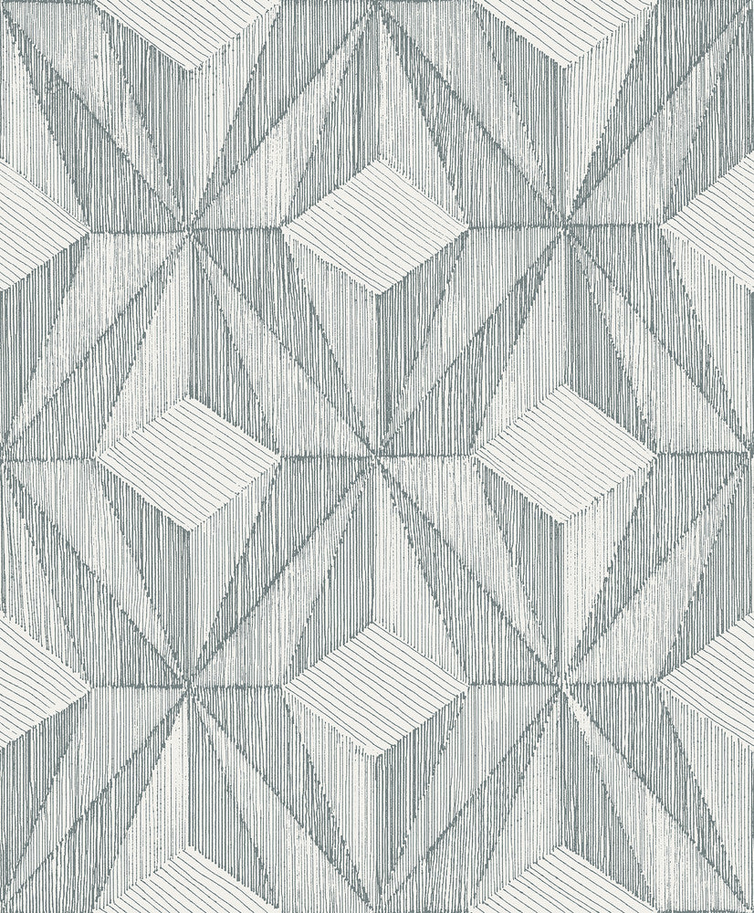 Paragon Slate Geometric Wallpaper by A-Street Prints Alchemy Covers about 57.8 square feet 21-in by 33-ft long roll Unpasted 25.2 - Fabric Carolina -