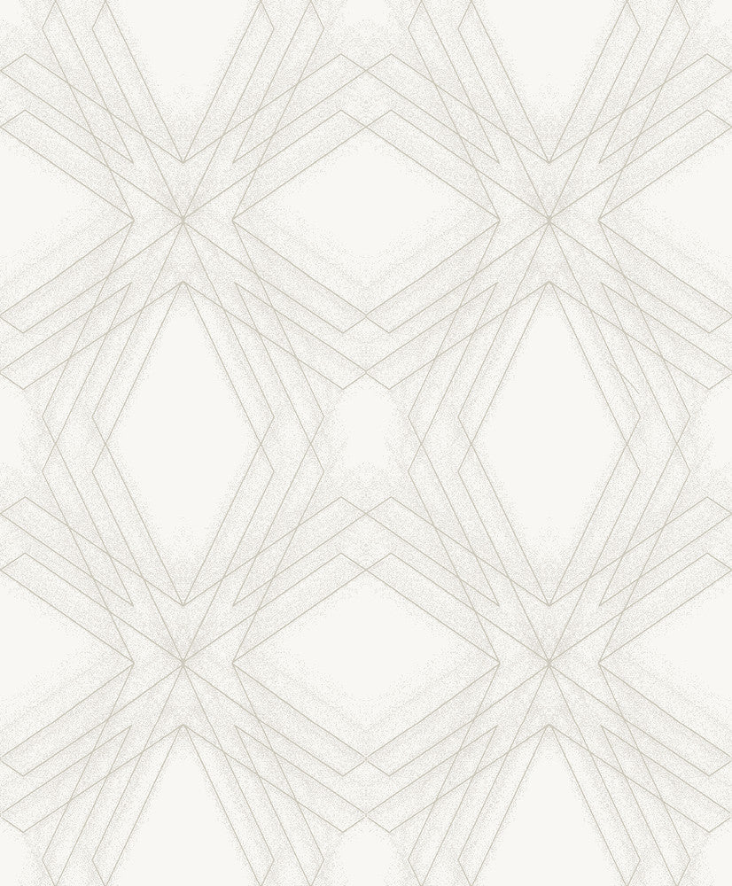 Relativity Off White Geometric Wallpaper by A-Street Prints Alchemy Covers about 57.8 square feet 21-in by 33-ft long roll Unpasted 25.2 - Fabric Carolina -