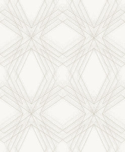 Relativity Off White Geometric Wallpaper by A-Street Prints