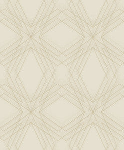 Relativity Beige Geometric Wallpaper by A-Street Prints