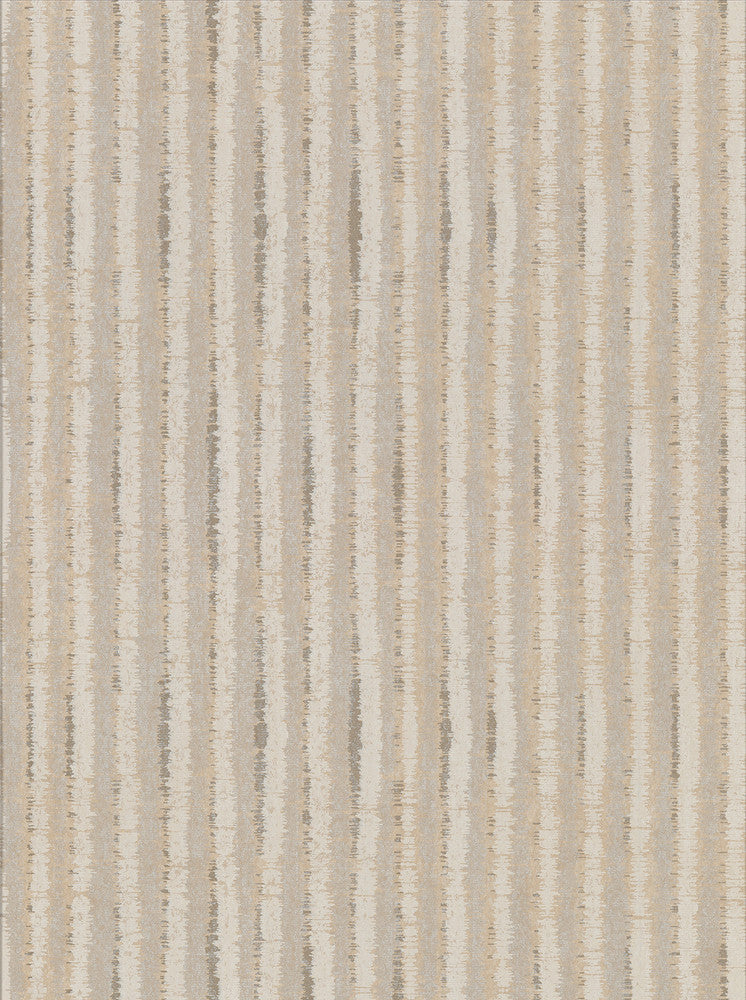 Annabeth Beige Distressed Stripe Wallpaper by Brewster Riva Covers about 57.8 square feet 21-in by 33-ft long roll Unpasted 25 - Fabric Carolina -