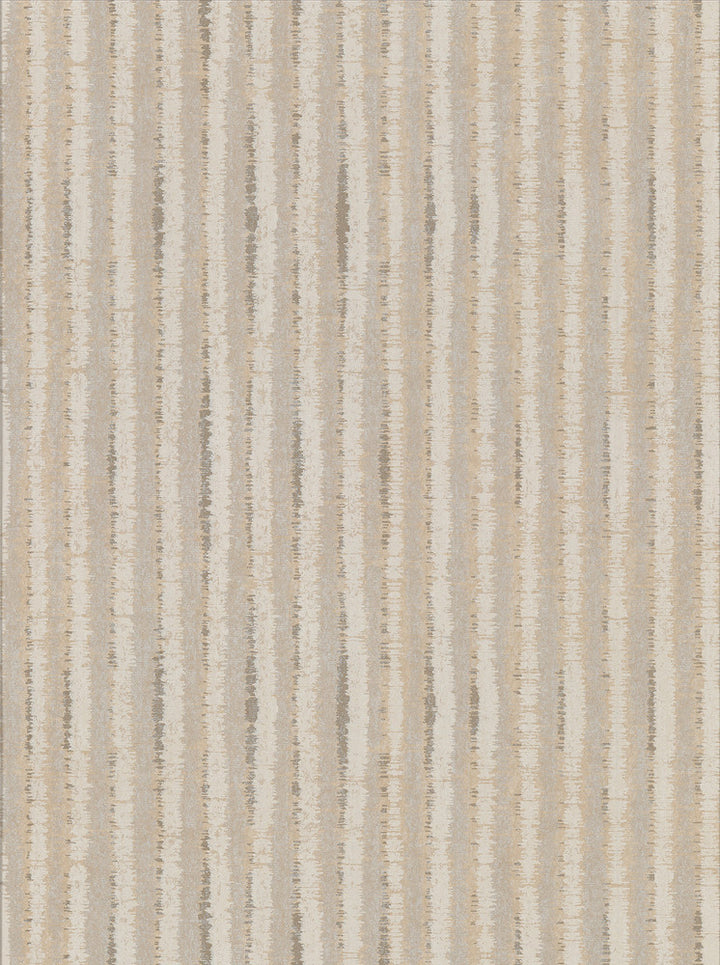 Annabeth Beige Distressed Stripe Wallpaper by Brewster Riva Covers about 57.8 square feet 21-in by 33-ft long roll Unpasted 25 - Fabric Carolina -
