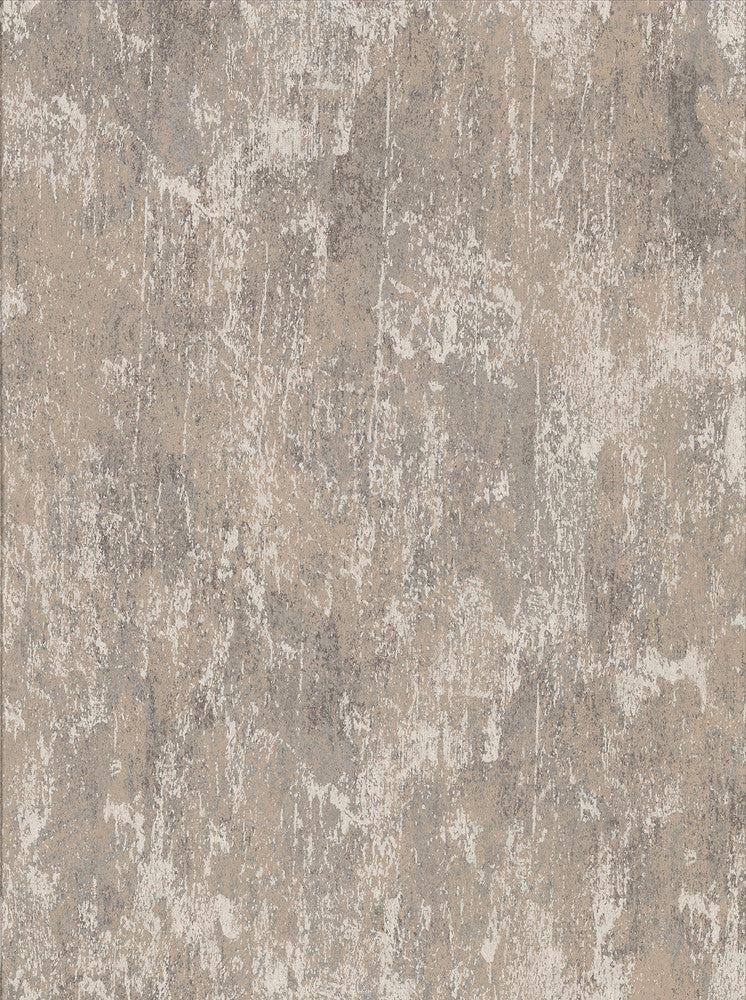 Bovary Taupe Distressed Texture Wallpaper by Brewster Riva Covers about 57.8 square feet 21-in by 33-ft long roll Unpasted 12.5 - Fabric Carolina -