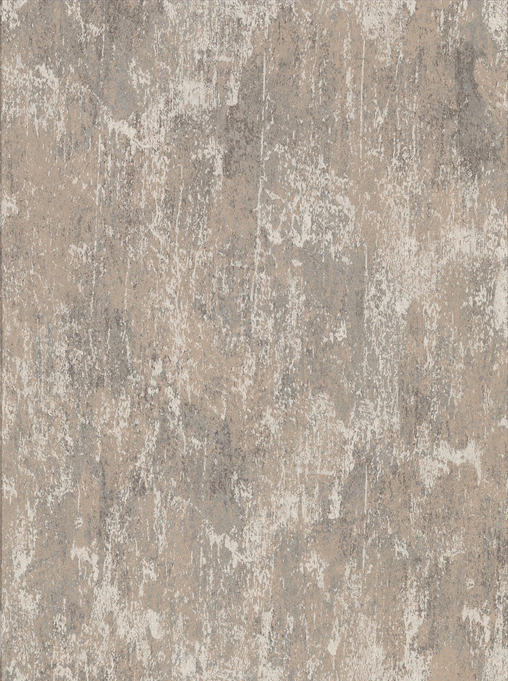 Bovary Taupe Distressed Texture Wallpaper by Brewster Riva Covers about 57.8 square feet 21-in by 33-ft long roll Unpasted 12.5 - Fabric Carolina -