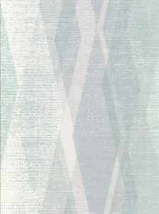 Torrance Seafoam Distressed Geometric Wallpaper by Brewster