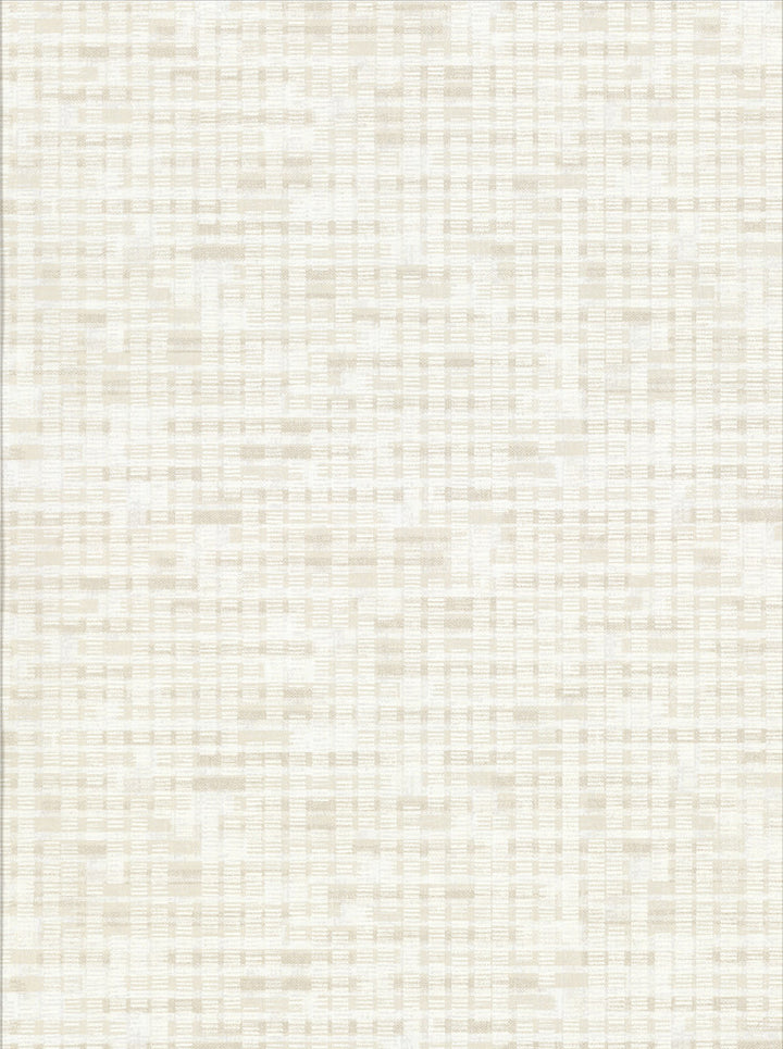 Clarice Cream Distressed Faux Linen Wallpaper by Brewster Riva Covers about 57.8 square feet 21-in by 33-ft long roll Unpasted 12.5 - Fabric Carolina -