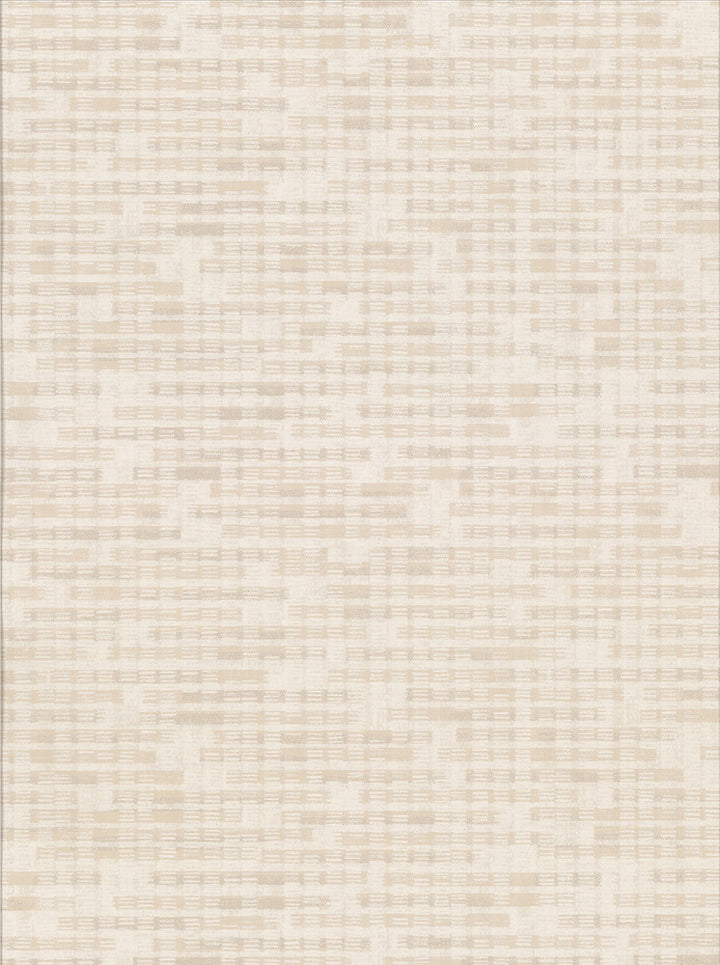 Clarice Beige Distressed Faux Linen Wallpaper by Brewster Riva Covers about 57.8 square feet 21-in by 33-ft long roll Unpasted 12.5 - Fabric Carolina -