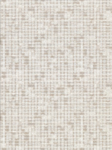 Clarice Taupe Distressed Faux Linen Wallpaper by Brewster