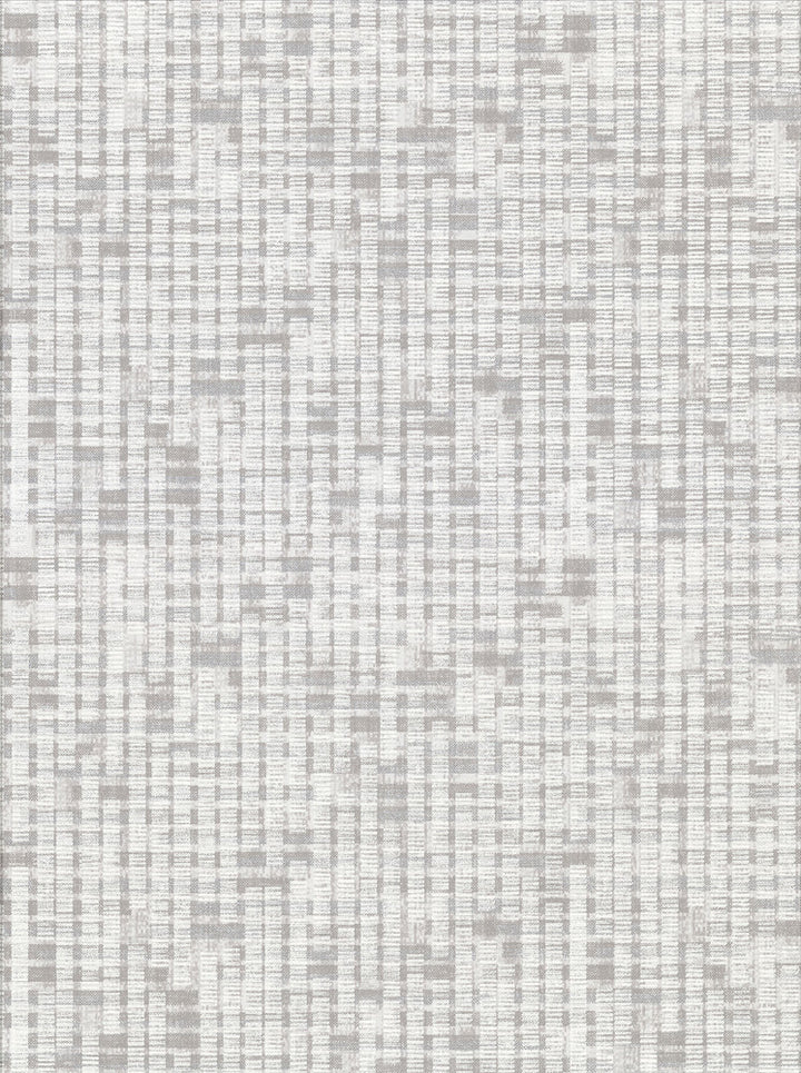 Clarice Neutral Distressed Faux Linen Wallpaper by Brewster Riva Covers about 57.8 square feet 21-in by 33-ft long roll Unpasted 12.5 - Fabric Carolina -