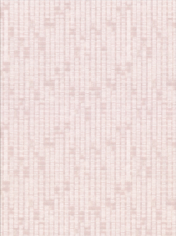 Clarice Pink Distressed Faux Linen Wallpaper by Brewster Riva Covers about 57.8 square feet 21-in by 33-ft long roll Unpasted 12.5 - Fabric Carolina -