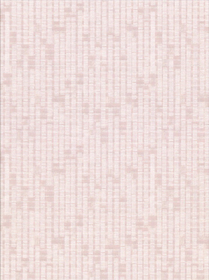 Clarice Pink Distressed Faux Linen Wallpaper by Brewster Riva Covers about 57.8 square feet 21-in by 33-ft long roll Unpasted 12.5 - Fabric Carolina -