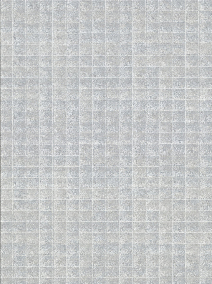 Nigel Grey Faux Tile Texture Wallpaper by Brewster Riva Covers about 57.8 square feet 21-in by 33-ft long roll Unpasted 12.5 - Fabric Carolina -