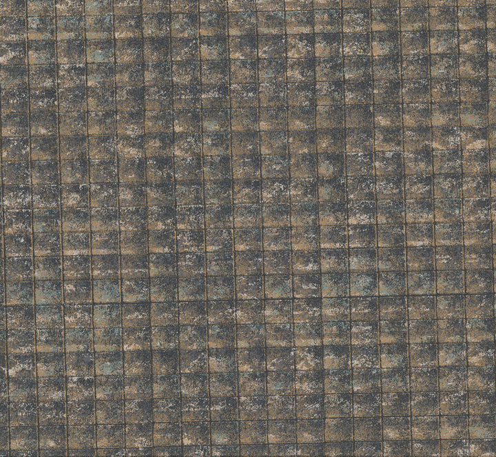 Nigel Multicolor Faux Tile Texture Wallpaper by Brewster Riva Covers about 57.8 square feet 21-in by 33-ft long roll Unpasted 12.5 - Fabric Carolina -