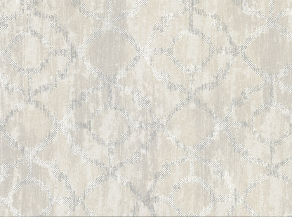 Dashwood Neutral Distressed Geometric Wallpaper by Brewster Riva Covers about 60.3 square feet 27.5-in by 26.3-ft long roll Unpasted 25 - Fabric Carolina -