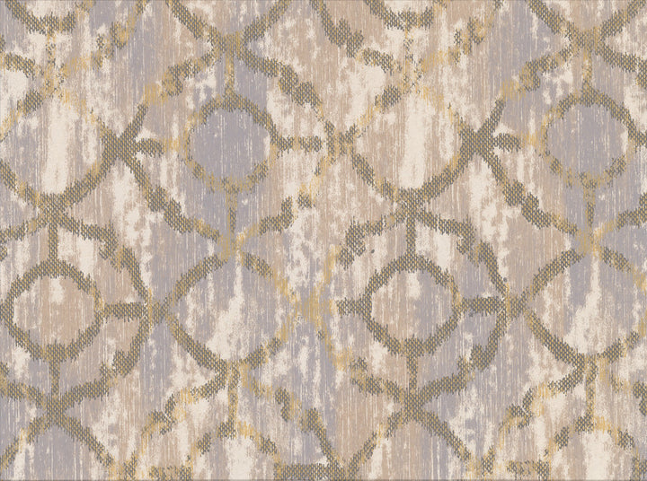 Dashwood Taupe Distressed Trellis Wallpaper by Brewster Riva Covers about 60.3 square feet 27.5-in by 26.3-ft long roll Unpasted 25 - Fabric Carolina -
