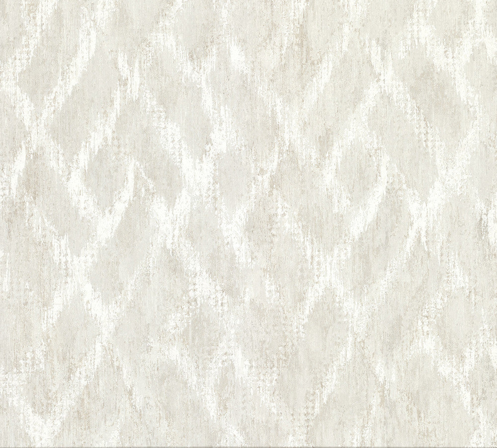 Bunter Bone Distressed Geometric Wallpaper by Brewster Riva Covers about 57.8 square feet 21-in by 33-ft long roll Unpasted 25 - Fabric Carolina -