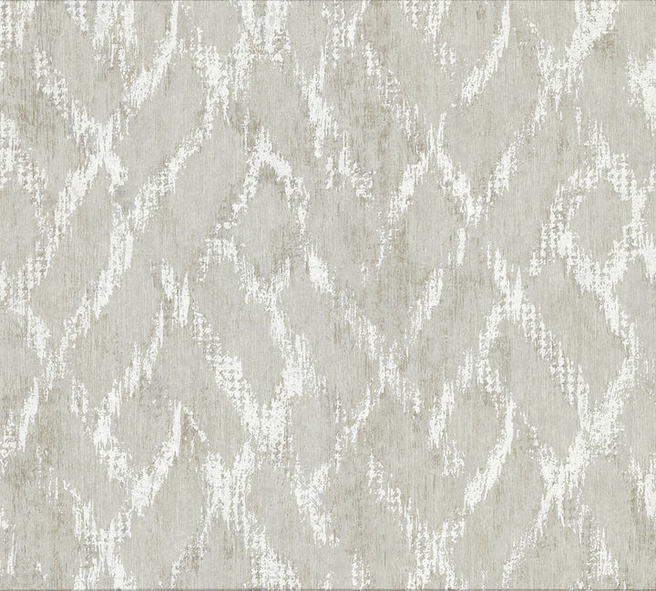 Bunter Light Grey Distressed Geometric Wallpaper by Brewster Riva Covers about 57.8 square feet 21-in by 33-ft long roll Unpasted 25 - Fabric Carolina -