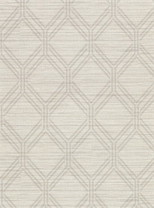 Vaughan Taupe Geometric Wallpaper by Warner