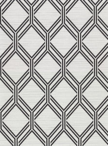 Vaughan Grey Geometric Wallpaper by Warner