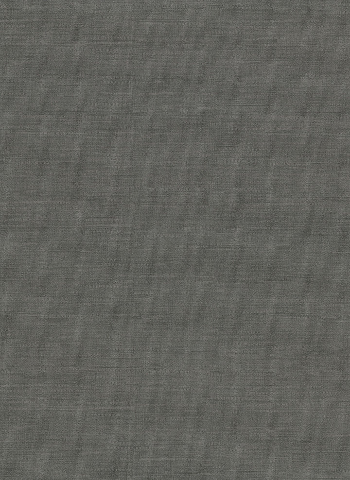 Parker Charcoal Faux Linen Wallpaper by Warner Warner Basics V Covers about 60.8 square feet 27-in by 27-ft long roll Unpasted 0 - Fabric Carolina -