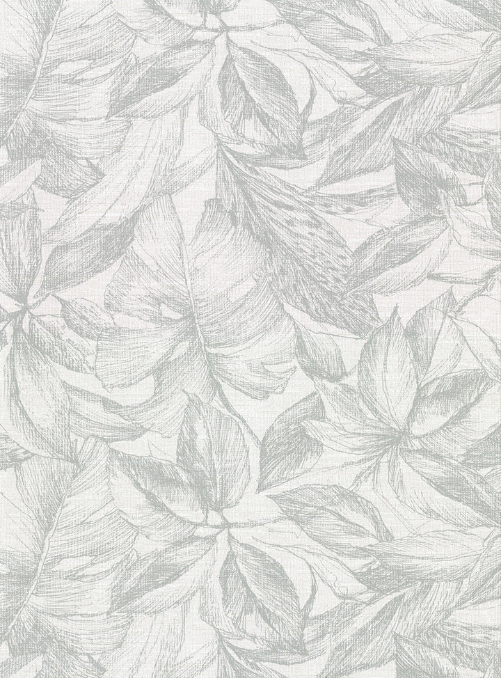 Simone Mint Tropical Wallpaper by Warner Warner Basics V Covers about 60.8 square feet 27-in by 27-ft long roll Unpasted 18 - Fabric Carolina -