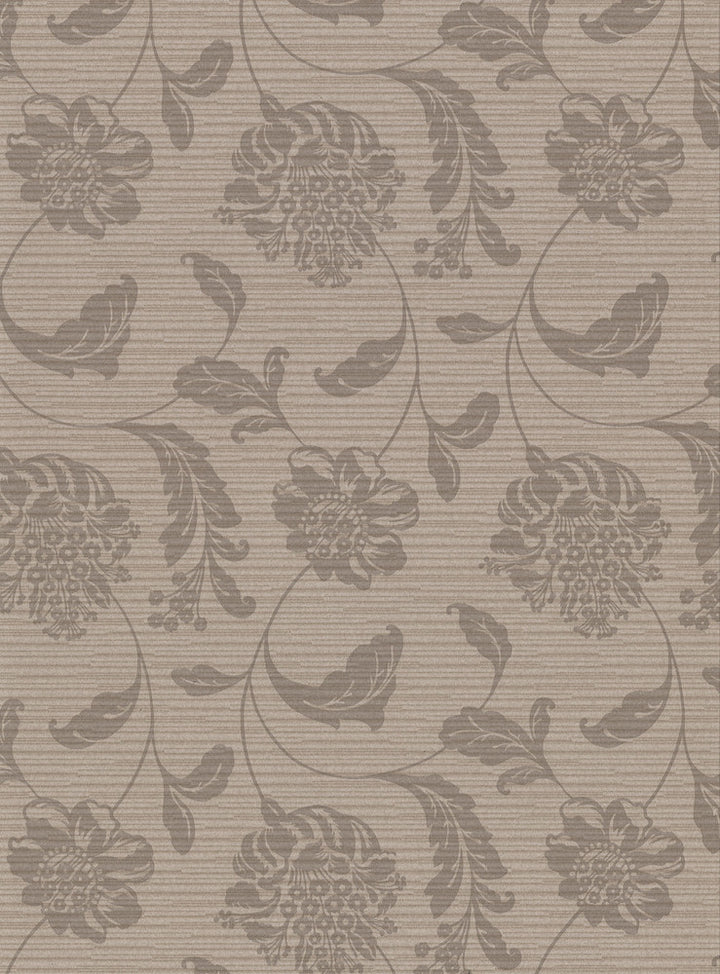 Holiday Brown Jacobean Wallpaper by Warner Warner Basics V Covers about 60.8 square feet 27-in by 27-ft long roll Unpasted 18 - Fabric Carolina -