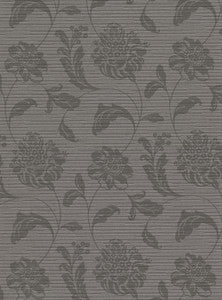 Holiday Charcoal Jacobean Wallpaper by Warner