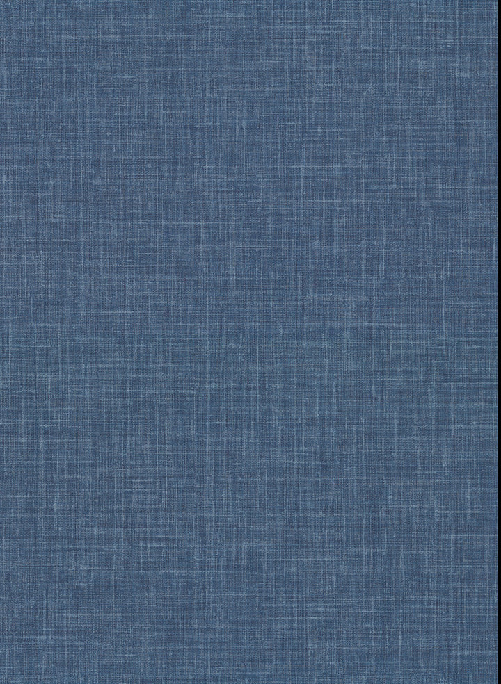 Upton Indigo Faux Linen Wallpaper by Warner Warner Textures IX 2754 Main Street Covers about 60.8 square feet 27-in by 27-ft long roll Unpasted 0 - Fabric Carolina -
