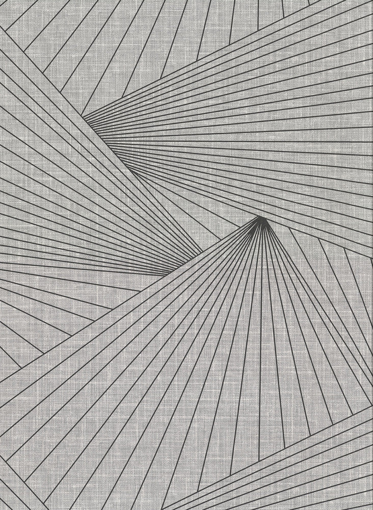 Berkeley Grey Geometric Faux Grasscloth Wallpaper by Warner Warner Textures IX 2754 Main Street Covers about 60.8 square feet 27-in by 27-ft long roll Unpasted 20.5 - Fabric Carolina -