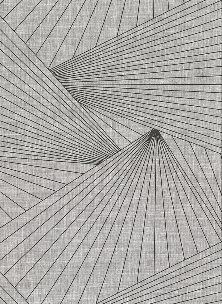 Berkeley Grey Geometric Faux Grasscloth Wallpaper by Warner Warner Textures IX 2754 Main Street Covers about 60.8 square feet 27-in by 27-ft long roll Unpasted 20.5 - Fabric Carolina -