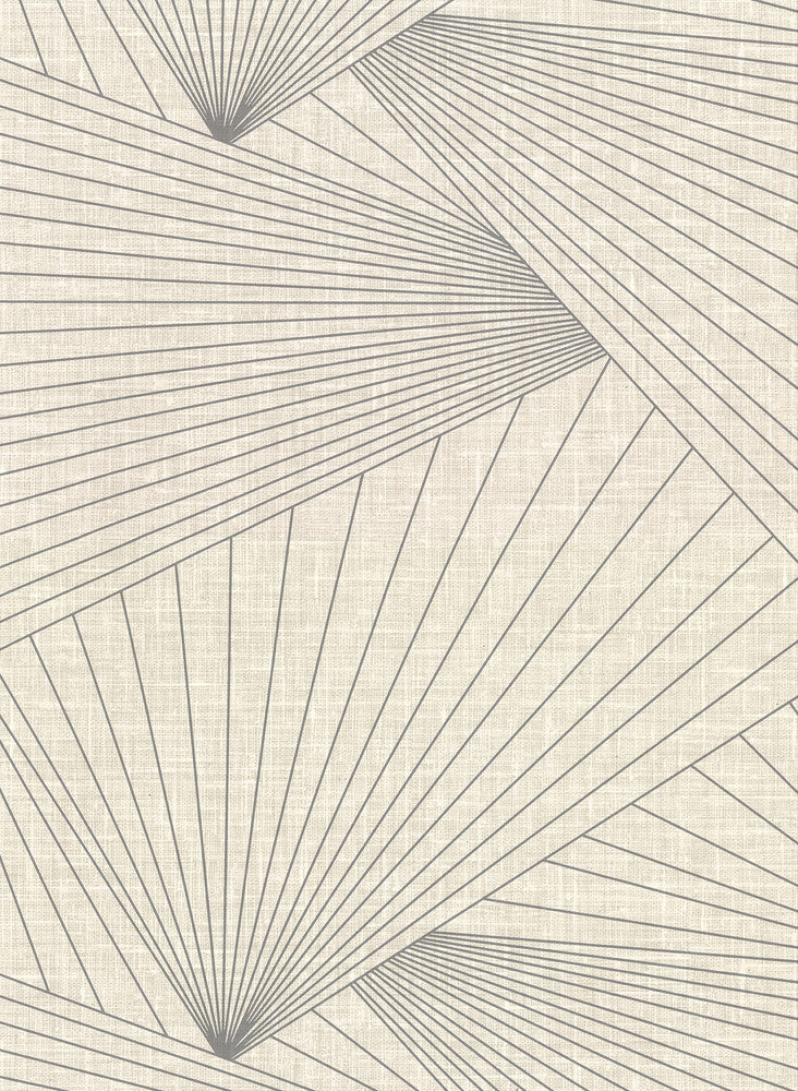 Berkeley Eggshell Geometric Faux Grasscloth Wallpaper by Warner Warner Textures IX 2754 Main Street Covers about 60.8 square feet 27-in by 27-ft long roll Unpasted 20.5 - Fabric Carolina -