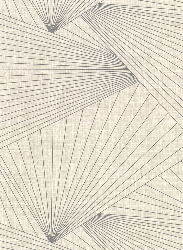 Berkeley Eggshell Geometric Faux Grasscloth Wallpaper by Warner Warner Textures IX 2754 Main Street Covers about 60.8 square feet 27-in by 27-ft long roll Unpasted 20.5 - Fabric Carolina -