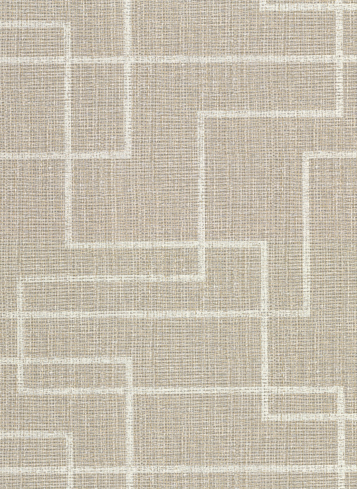Clarendon Brown Geometric Faux Grasscloth Wallpaper by Warner Warner Textures IX 2754 Main Street Covers about 60.8 square feet 27-in by 27-ft long roll Unpasted 20.5 - Fabric Carolina -