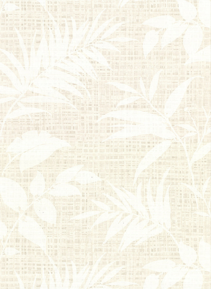 Chandler White Botanical Faux Grasscloth Wallpaper by Warner Warner Textures IX 2754 Main Street Covers about 60.8 square feet 27-in by 27-ft long roll Unpasted 20.5 - Fabric Carolina -