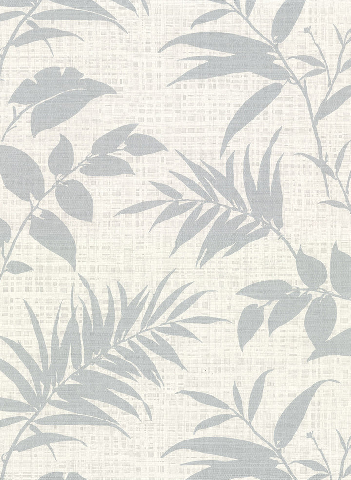 Chandler Off White Botanical Faux Grasscloth Wallpaper by Warner Warner Textures IX 2754 Main Street Covers about 60.8 square feet 27-in by 27-ft long roll Unpasted 20.5 - Fabric Carolina -
