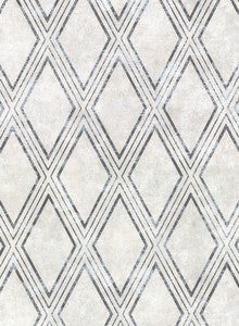 Dartmouth Light Grey Faux Plaster Geometric Wallpaper by Warner