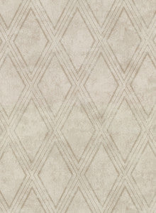 Dartmouth Taupe Faux Plaster Geometric Wallpaper by Warner